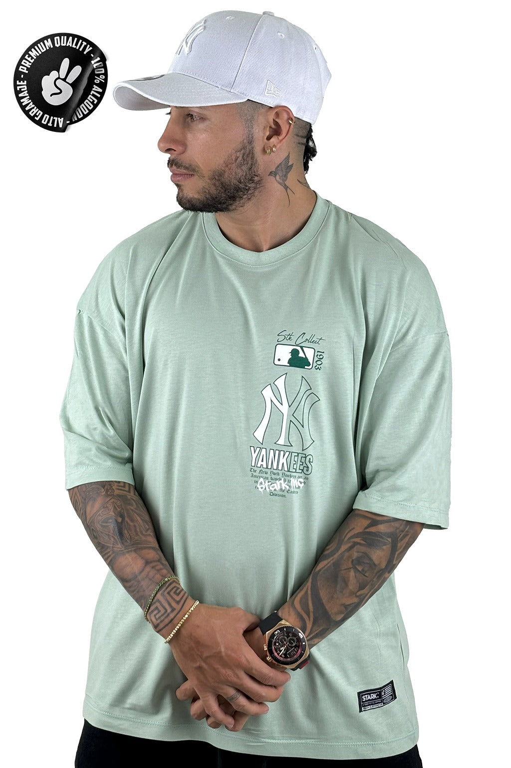 Oversize Verde Alto Gramaje Yankees