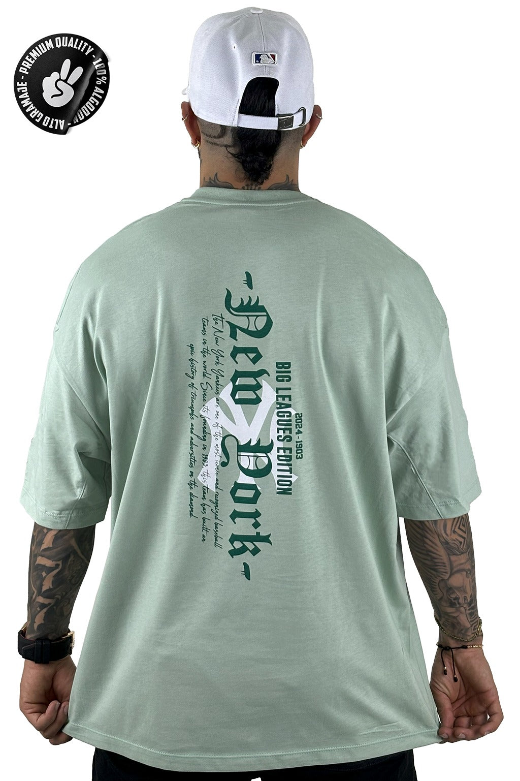 Oversize Verde Alto Gramaje Yankees