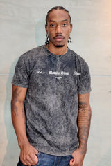 Camiseta Sky Negro Metalic Sins Alto Gramaje