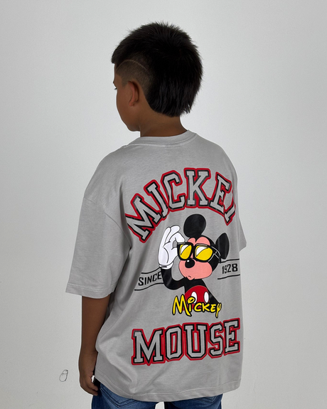 Oversize Niño mickey gris