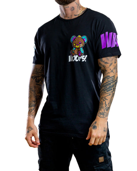 Camiseta Negra Bear Woops - Stark Brand