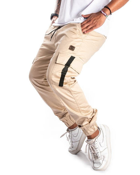 Jogger café multibolsillo