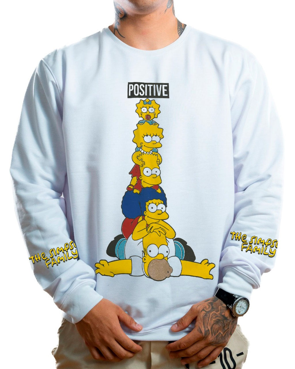 Buzo blanco simpsons positive - Stark Brand