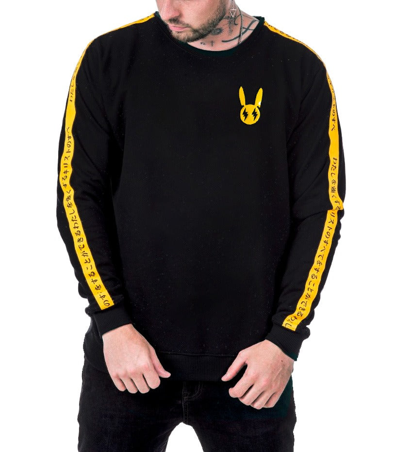 Buzo negro bunny amarillo