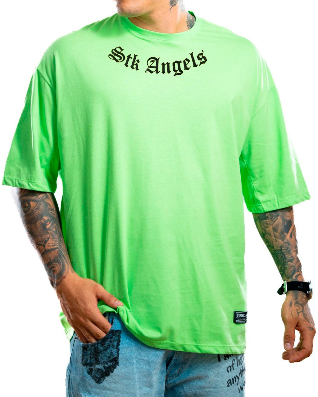 Oversize verde neon stk angels - Stark Brand