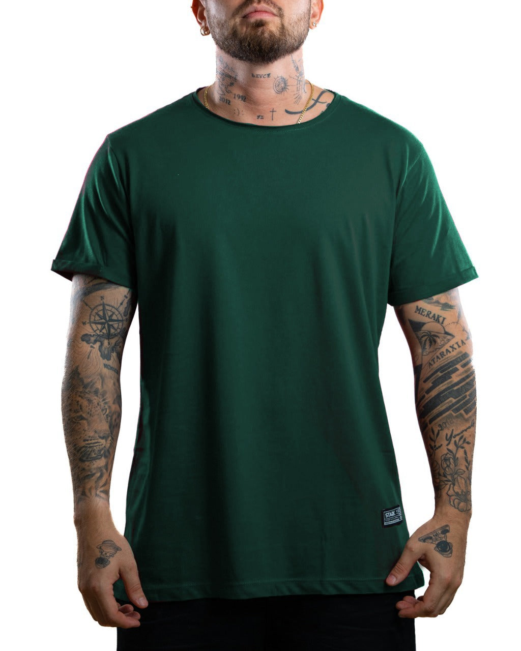camiseta basica verde botella - Stark Brand