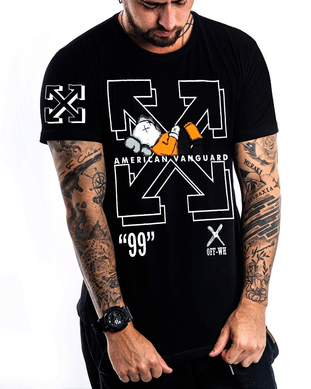 Camiseta negra off american - Stark Brand