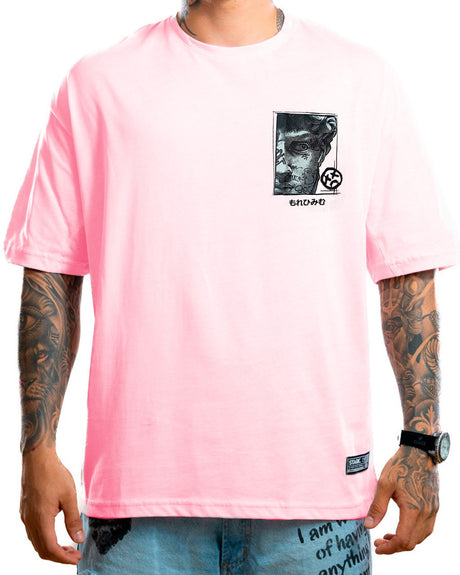 Oversize rosado david letra china