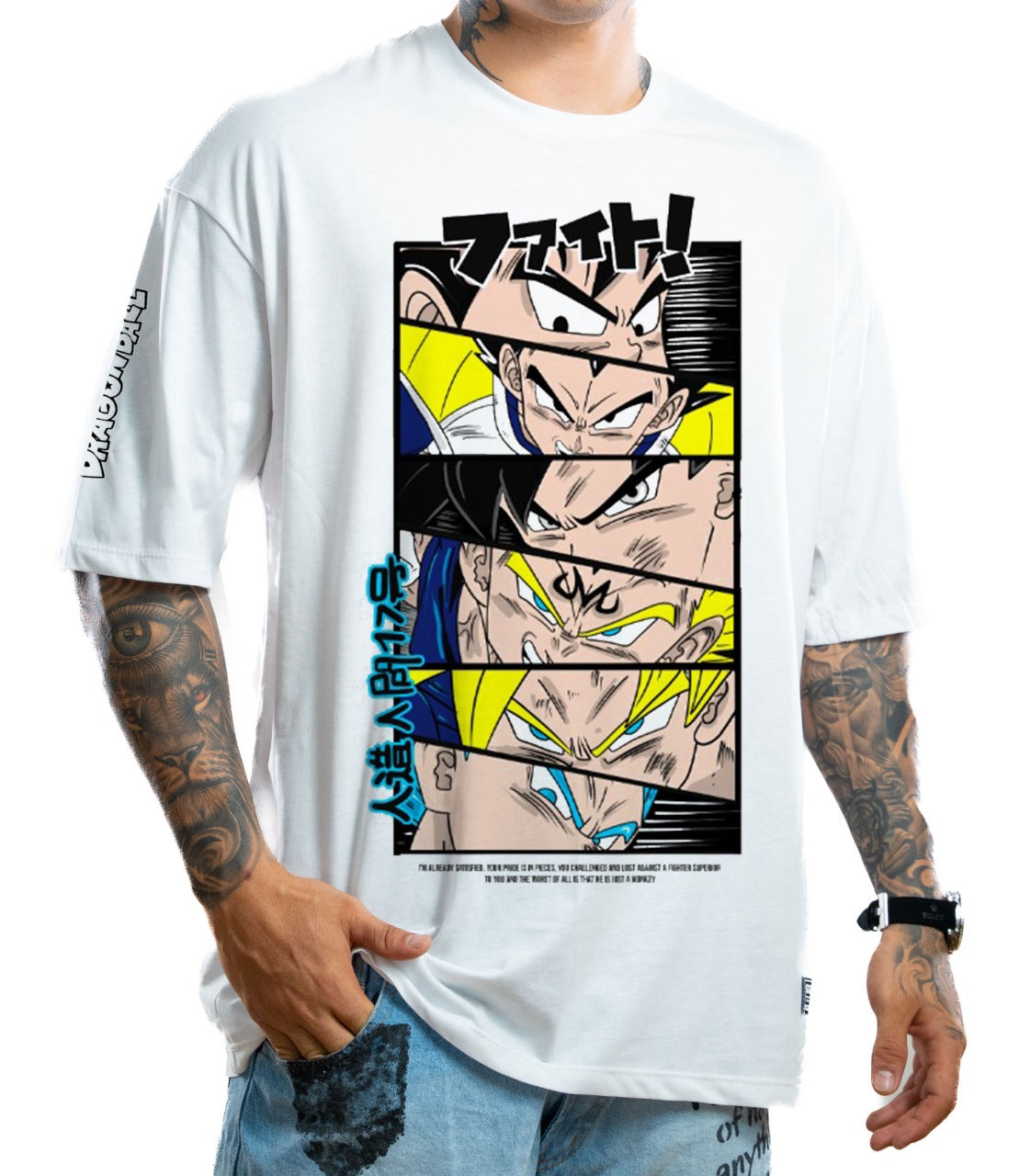 Oversize Blanca Goku y Veggeta - Stark Brand