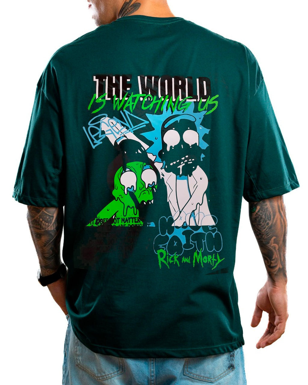Oversize Verde Rick An Morty The World