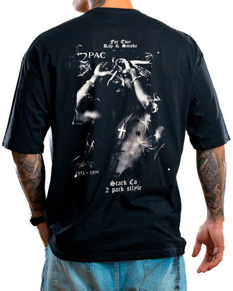 Oversize negra 2pac smoke - Stark Brand